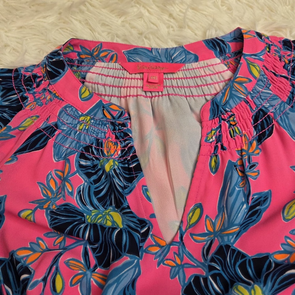 Lilly Pulitzer Lucee Long Sleeve Dress "Blooming For You" - Picture 7 of 13